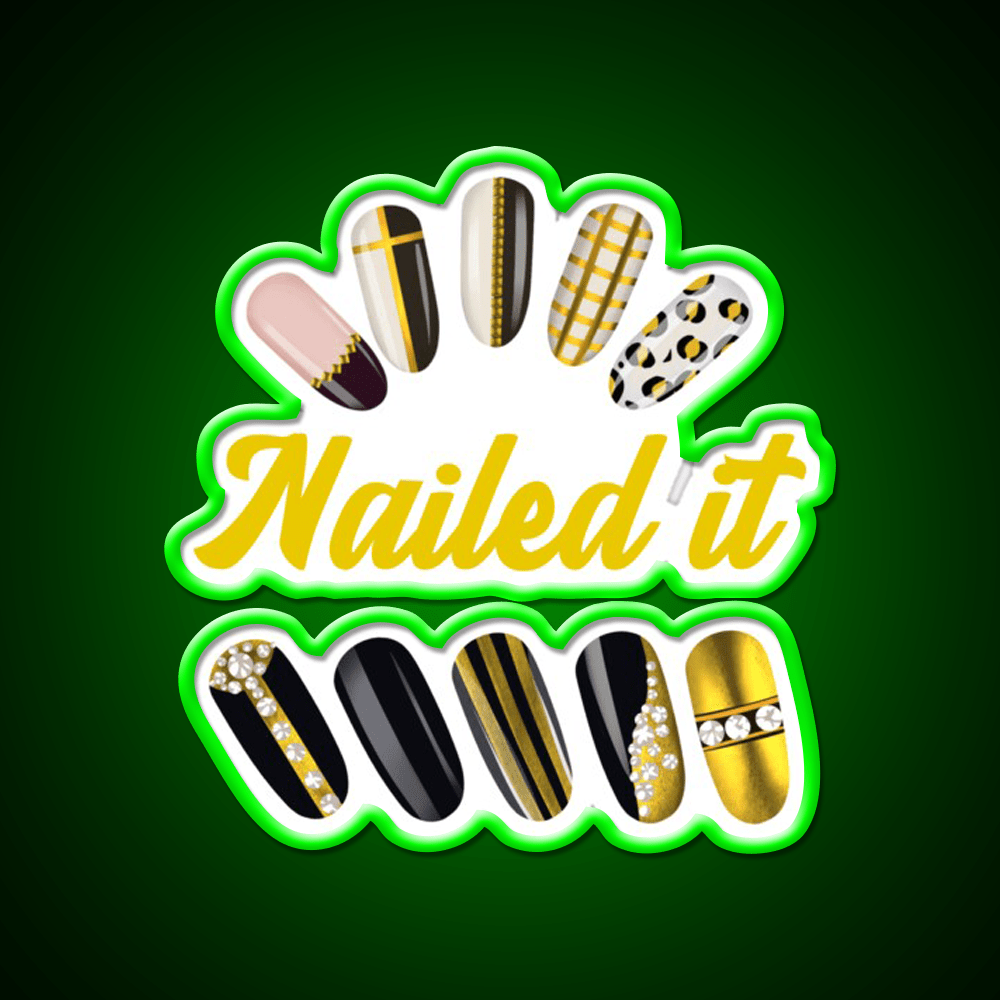 Nailed It Nail Art Nail Salon Led Neon Sign Rgb Color - Shineneon