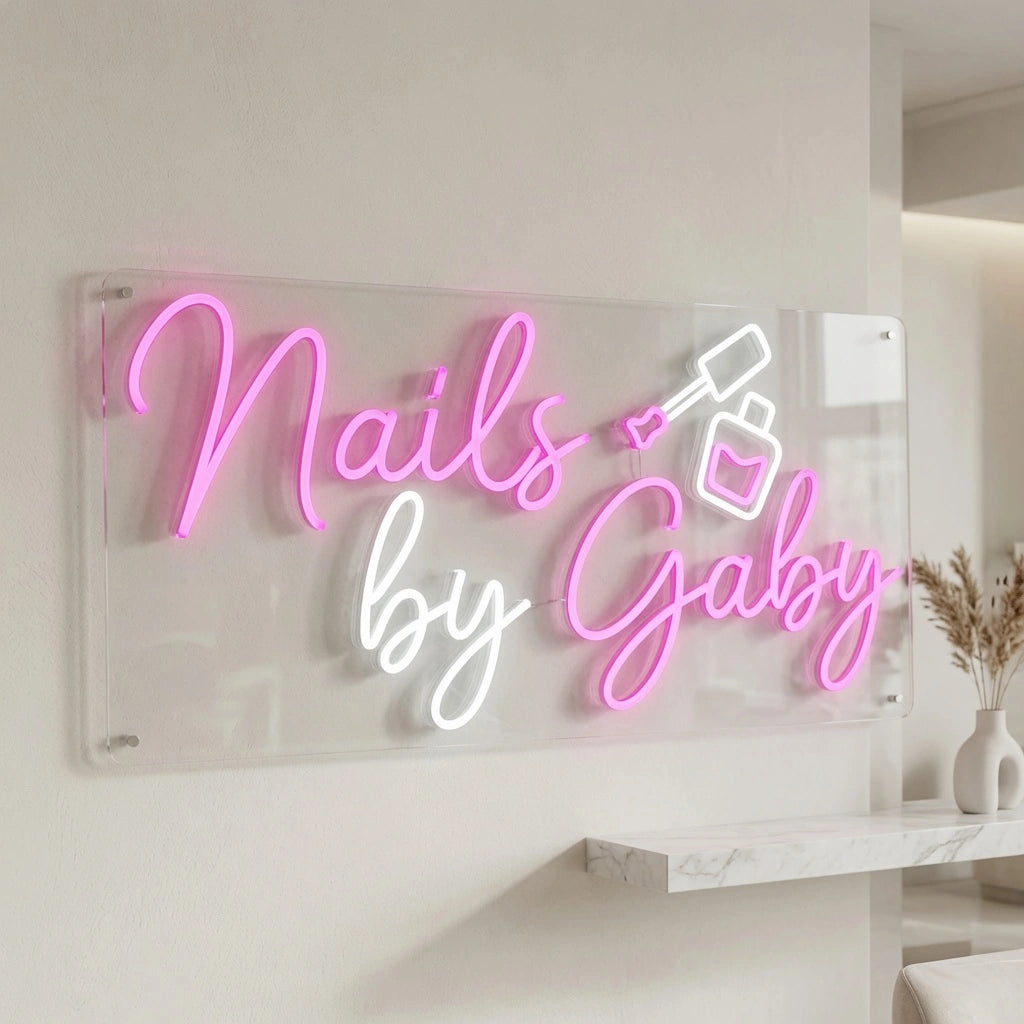 Nails And Baby LED Neon Sign - 04 Size Image