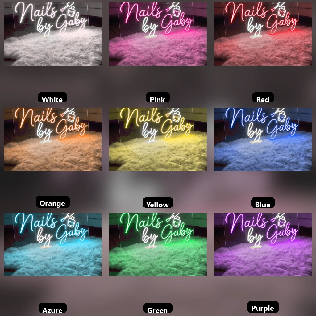 Nails And Baby LED Neon Sign - 05 Color Grid