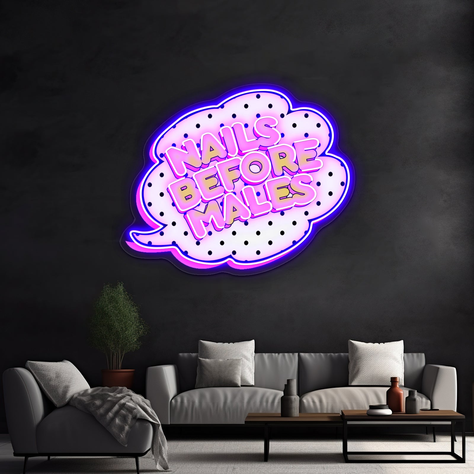 Nails Before Males Artwork Neon Sign Led | Shineneon