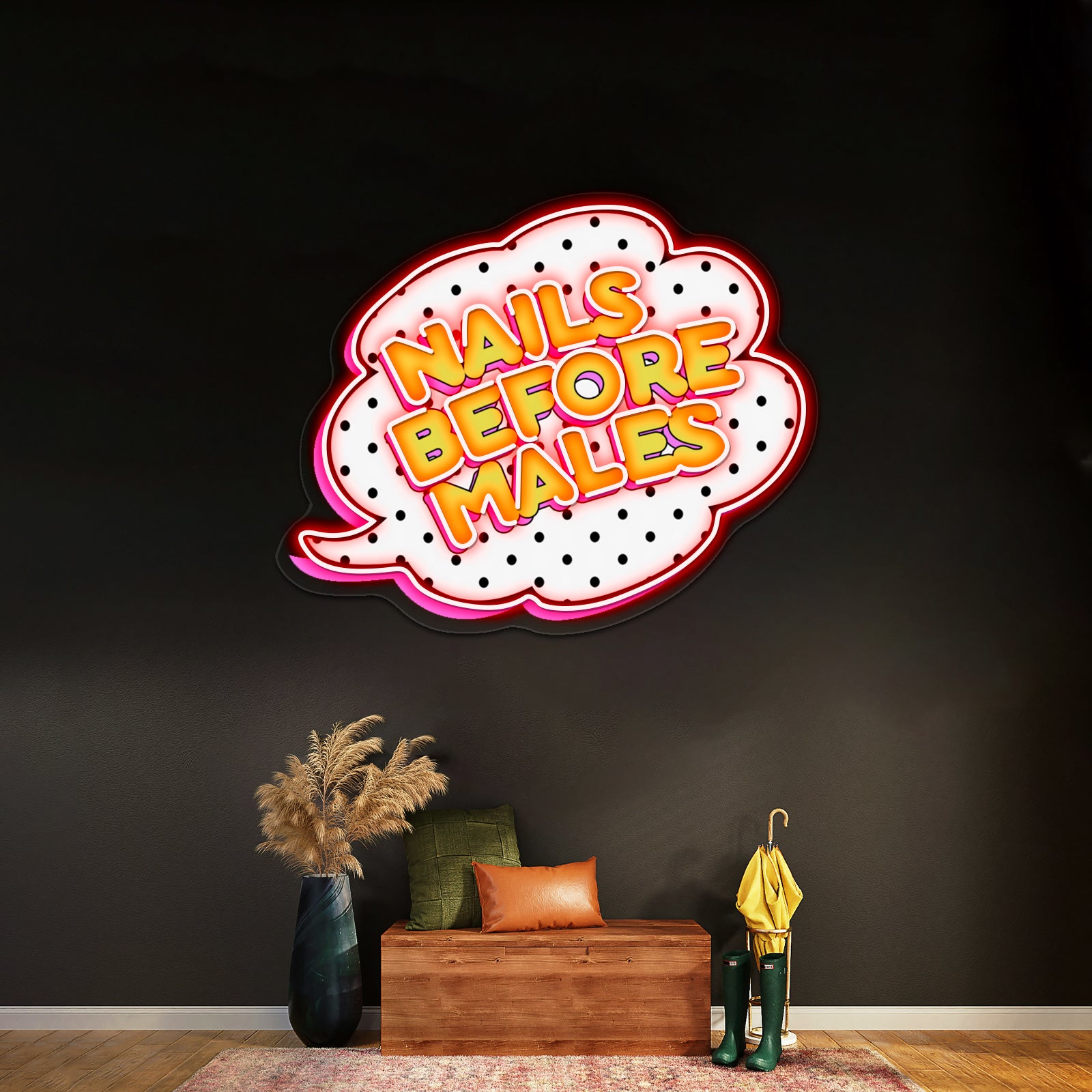Nails Before Males Artwork Neon Sign Led | Shineneon
