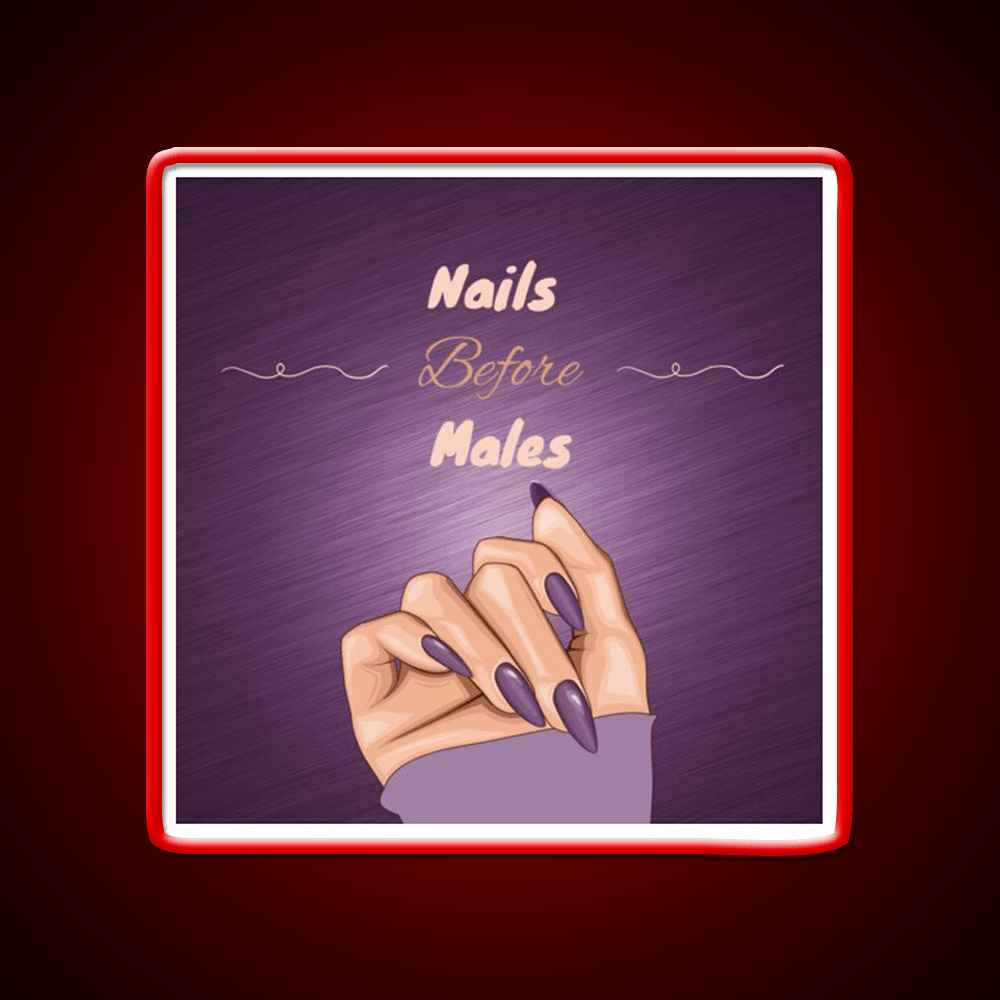Nails Before Males In Purple Nail Salon Led Neon Sign Rgb Color - Shineneon