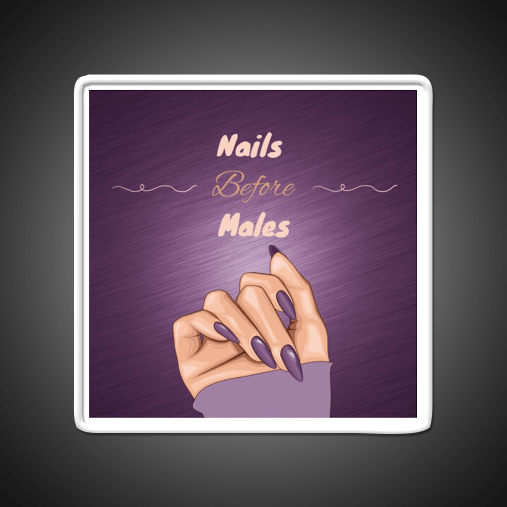 Nails Before Males In Purple Nail Salon Led Neon Sign Rgb Color - Shineneon