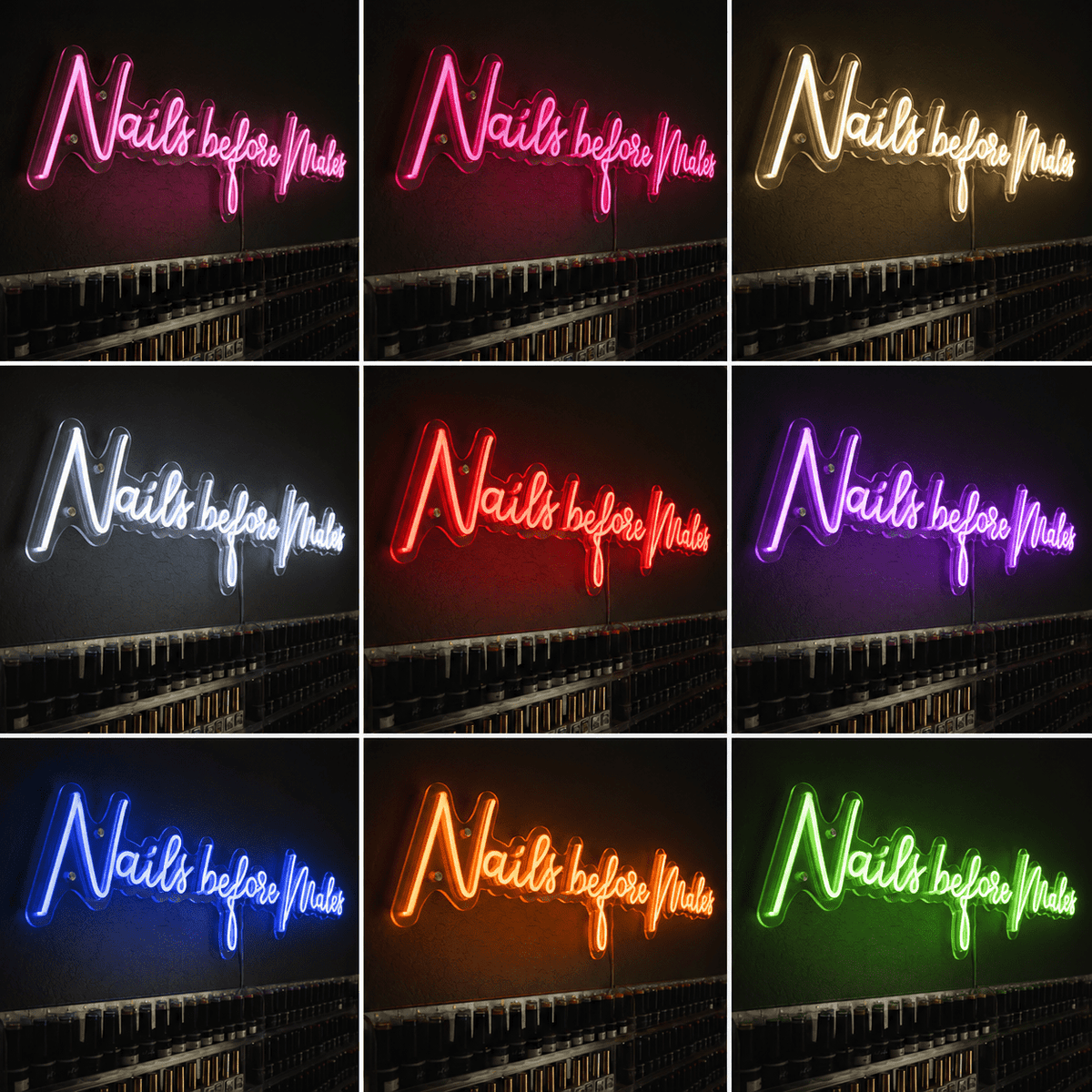 Nails Before Males LED Neon Sign - Shineneon