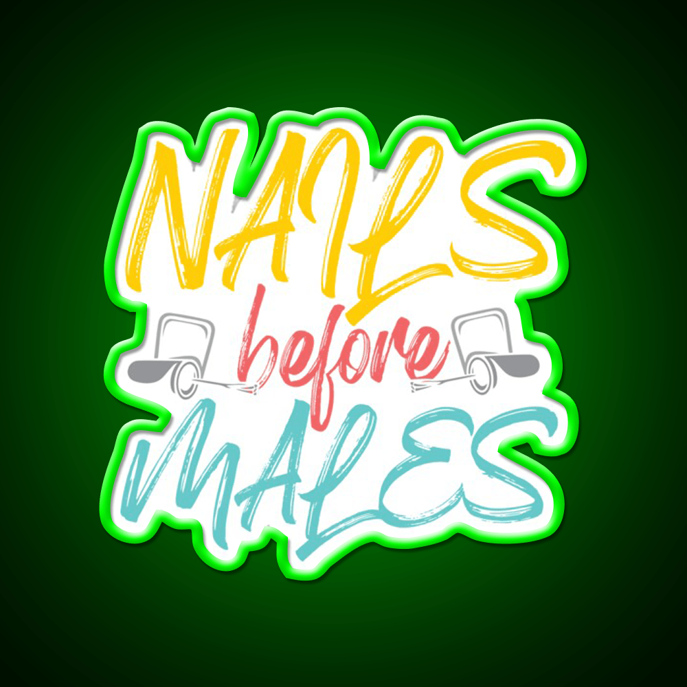 Nails Before Males Nail Salon Led Neon Sign Rgb Color - Shineneon
