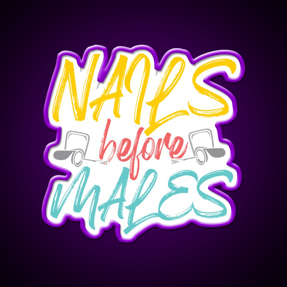 Nails Before Males Nail Salon Led Neon Sign Rgb Color - Shineneon