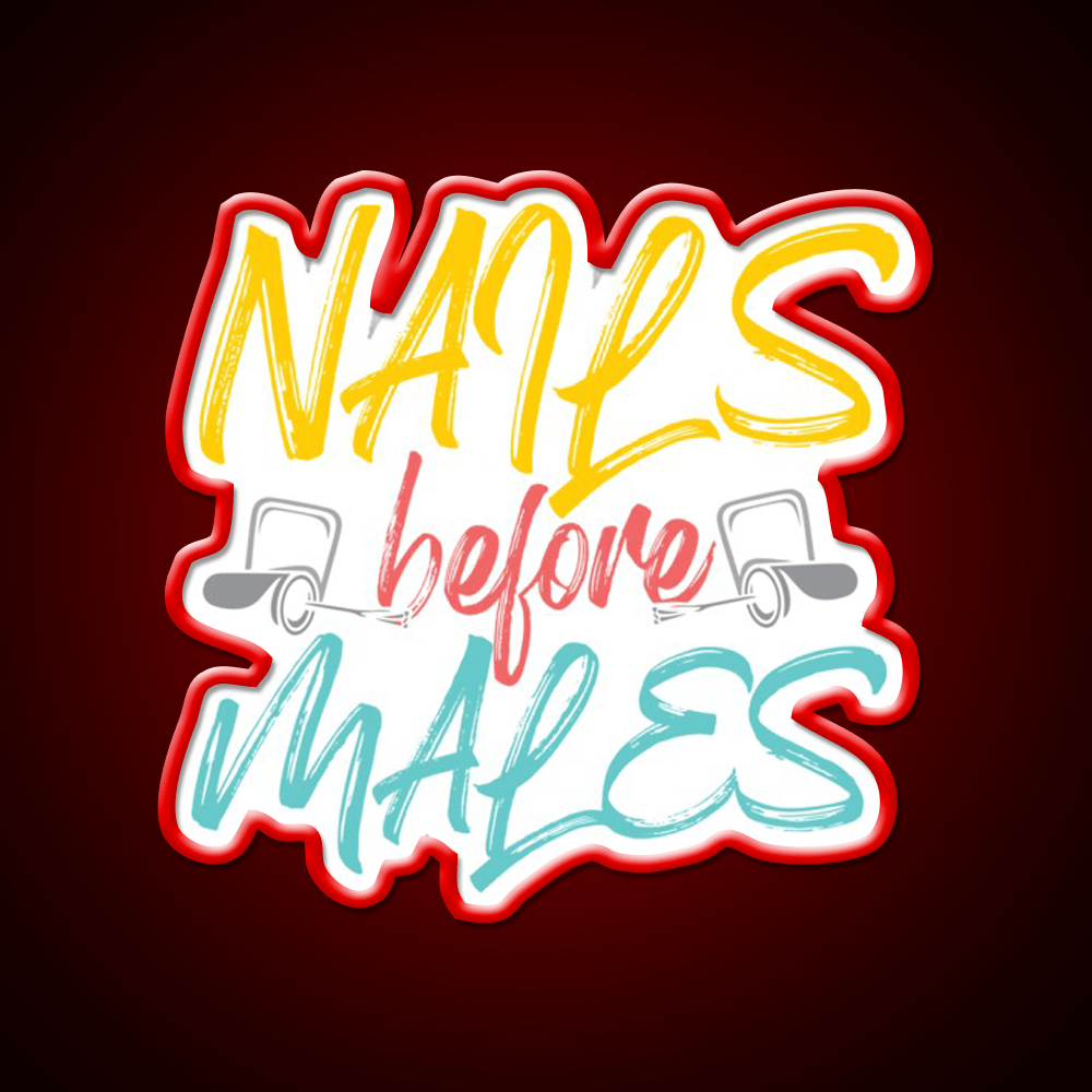 Nails Before Males Nail Salon Led Neon Sign Rgb Color - Shineneon