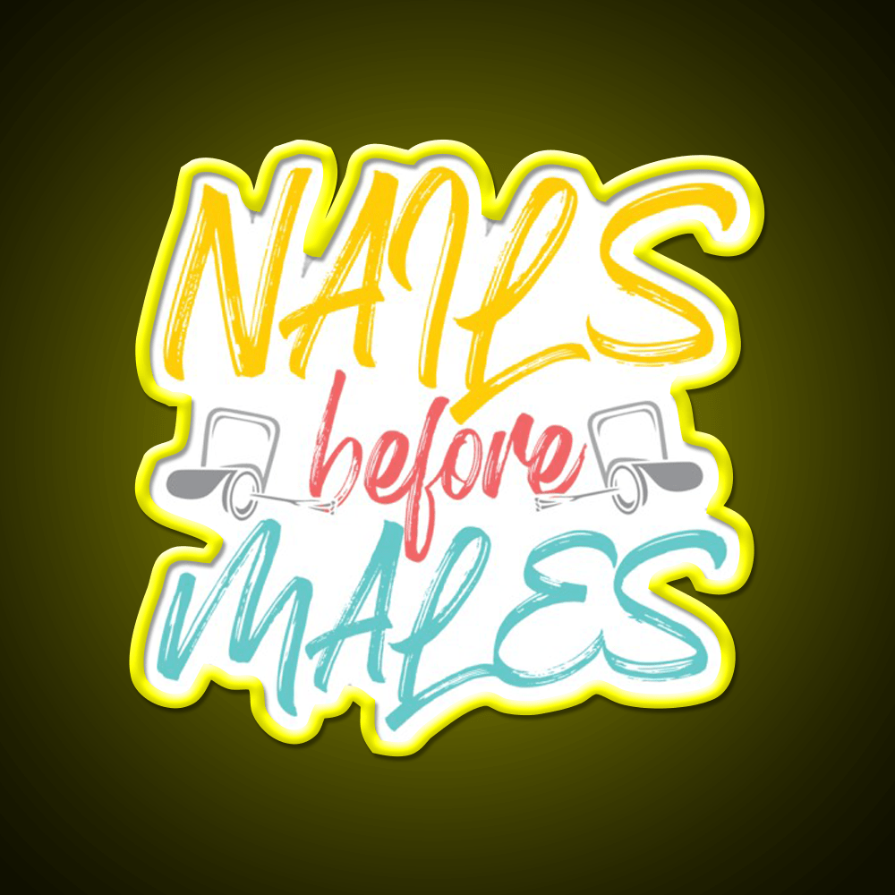 Nails Before Males Nail Salon Led Neon Sign Rgb Color - Shineneon