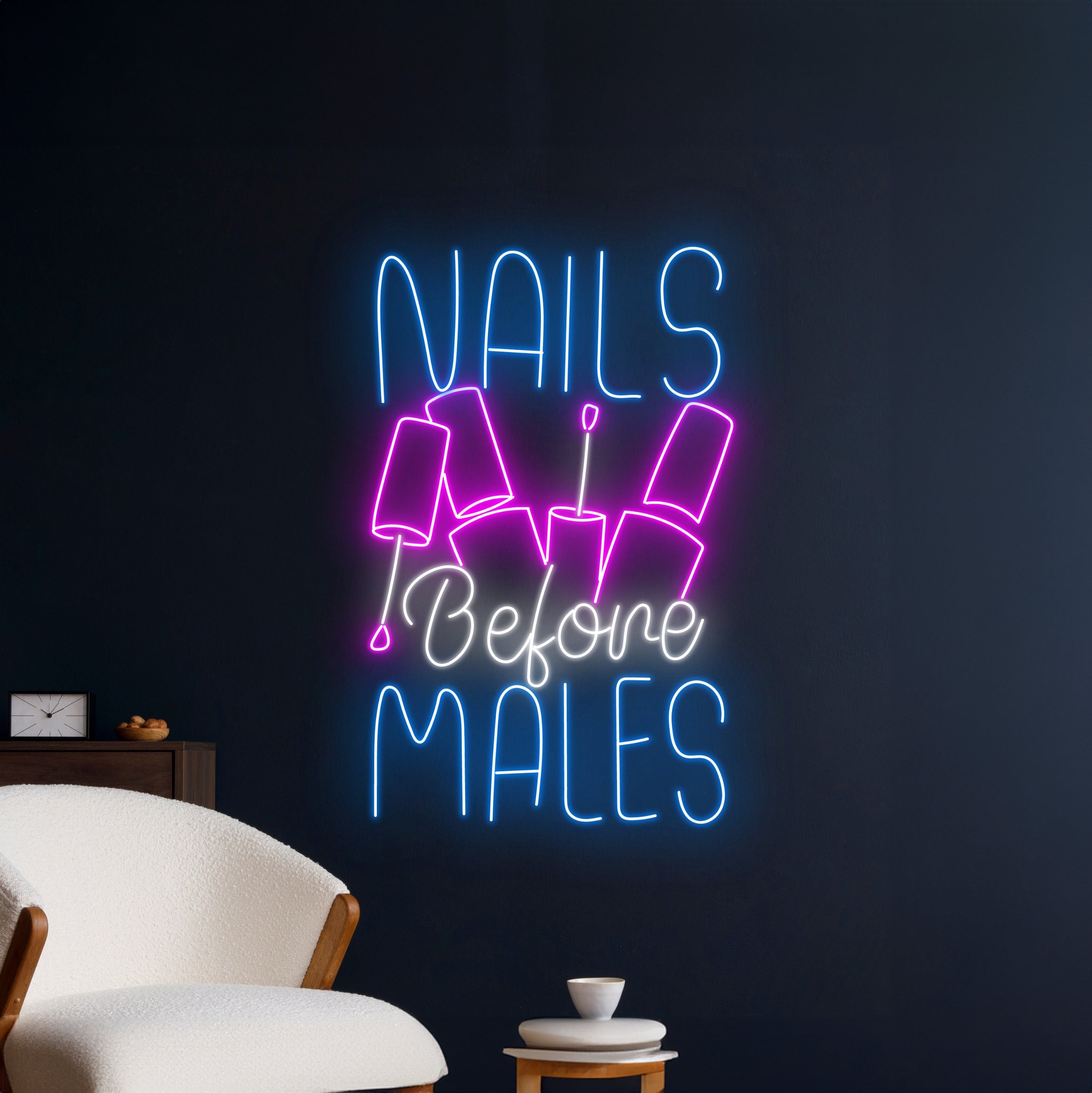 Nails Before Males Neon Sign Nail Salon Room Wall Decor | Shineneon