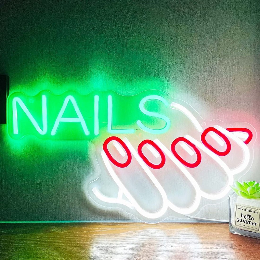 Nails Nail Salon Led Sign Business Neon Sign - Shineneon