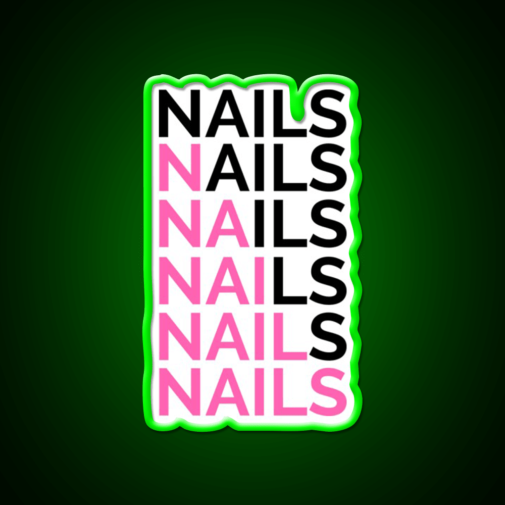 Nails Nails For A Nail Tech Nail Salon Led Neon Sign Rgb Color - Shineneon
