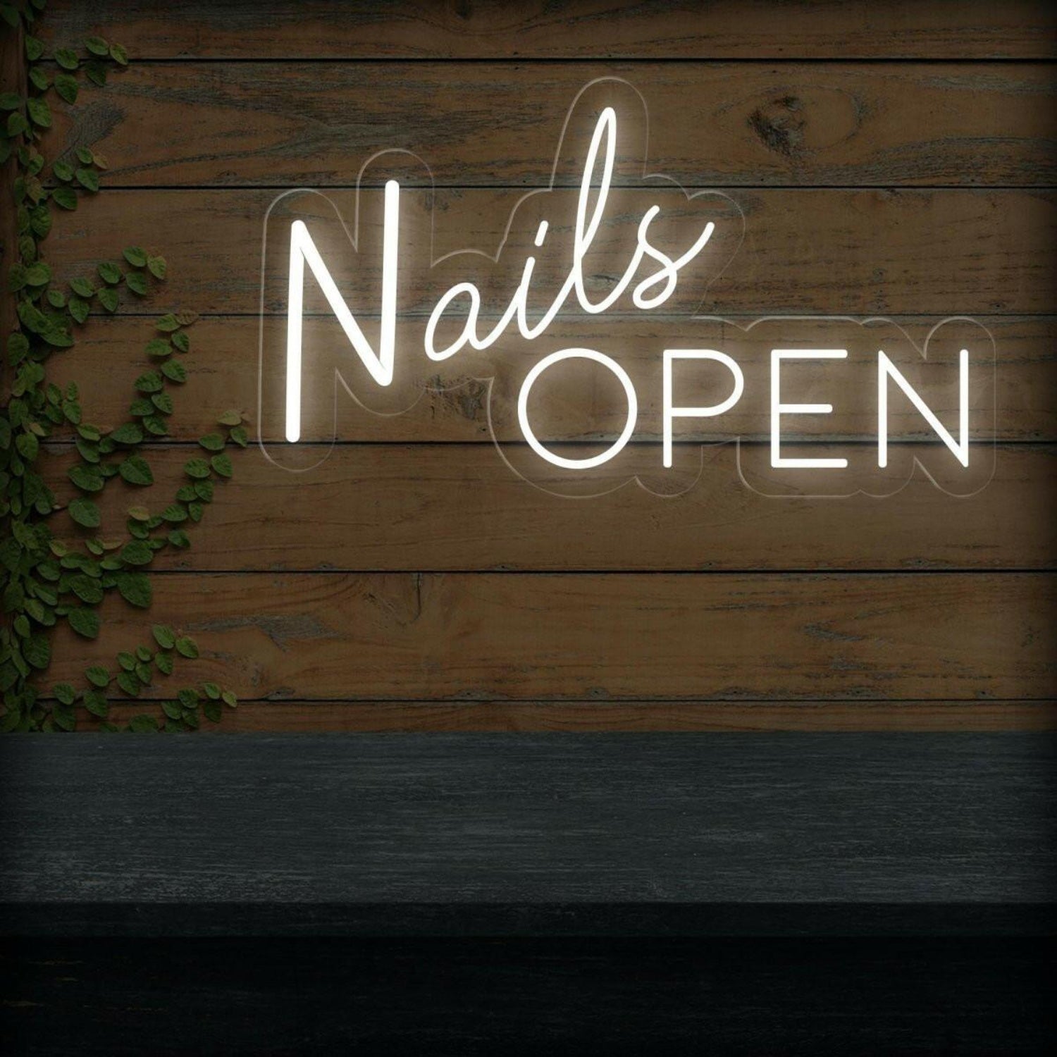 Nails Open Led Neon Sign Salon Entrance Decor | Shineneon