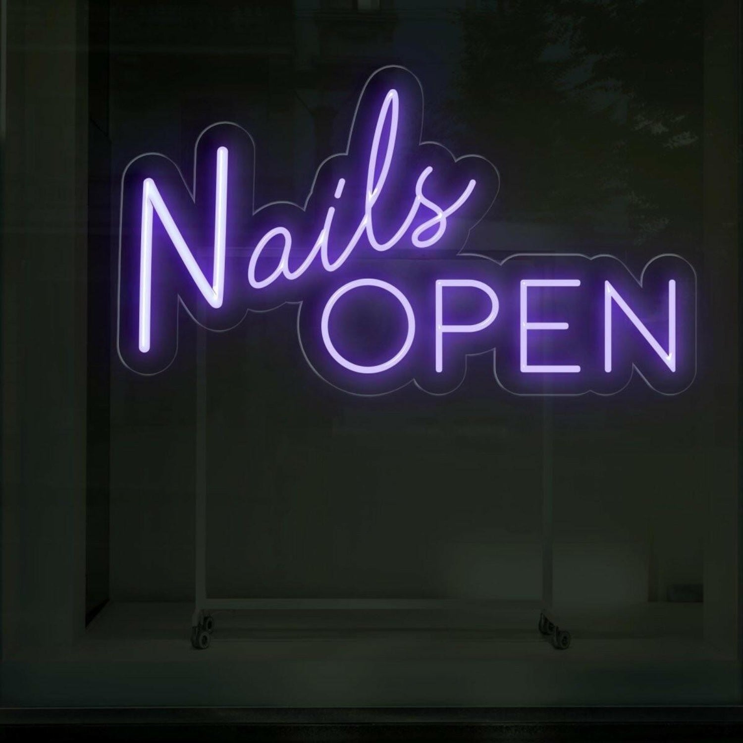 Nails Open Led Neon Sign Salon Entrance Decor | Shineneon