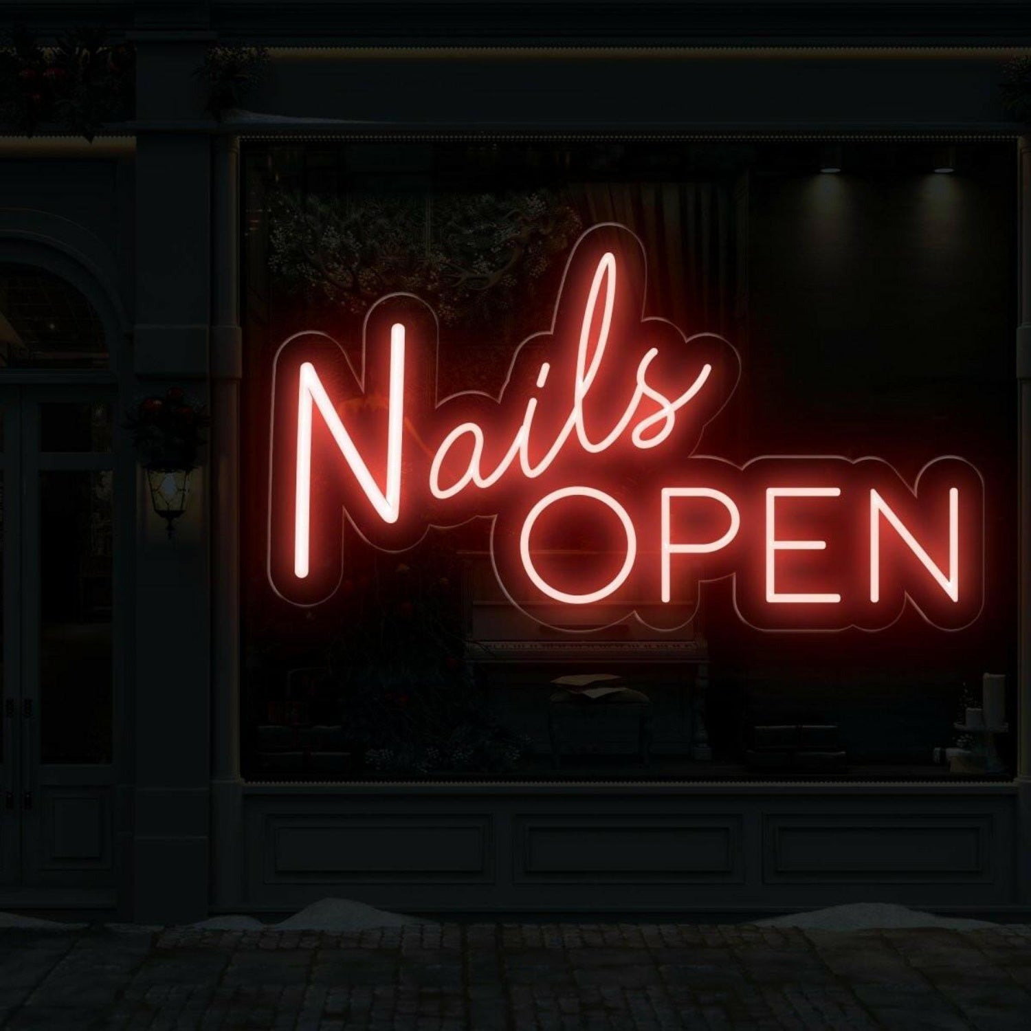 Nails Open Led Neon Sign Salon Entrance Decor | Shineneon