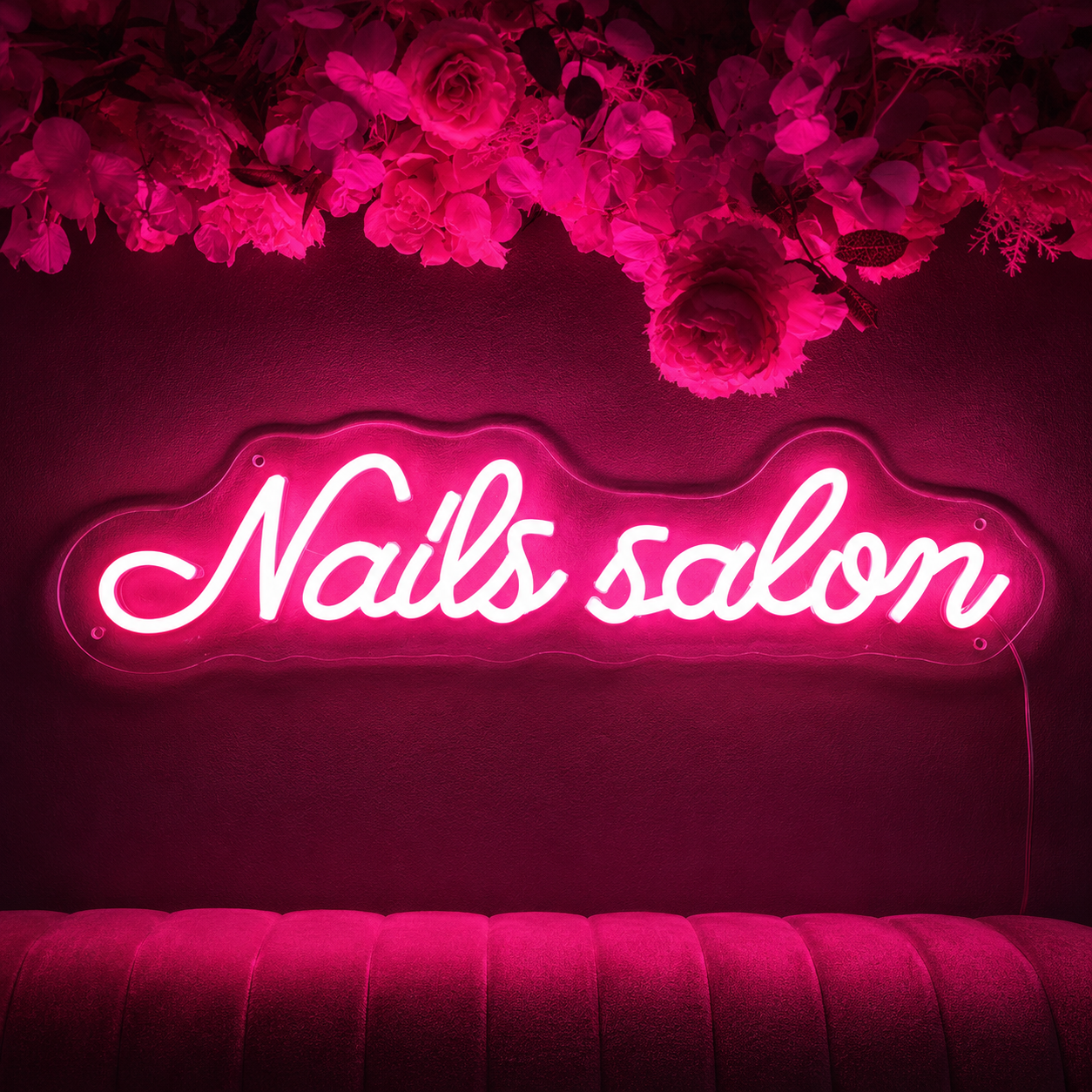 Nails Salon LED Neon Sign - 05 Color Grid