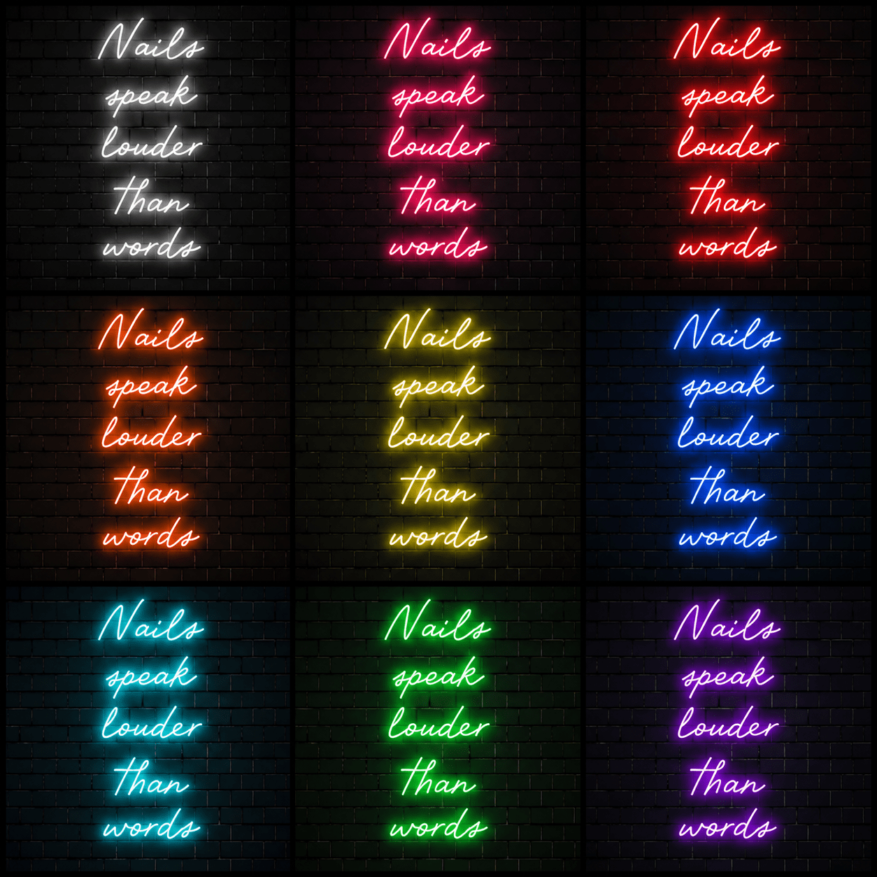 Nails Speak Louder Than Wall Decor LED Neon Sign - Shineneon