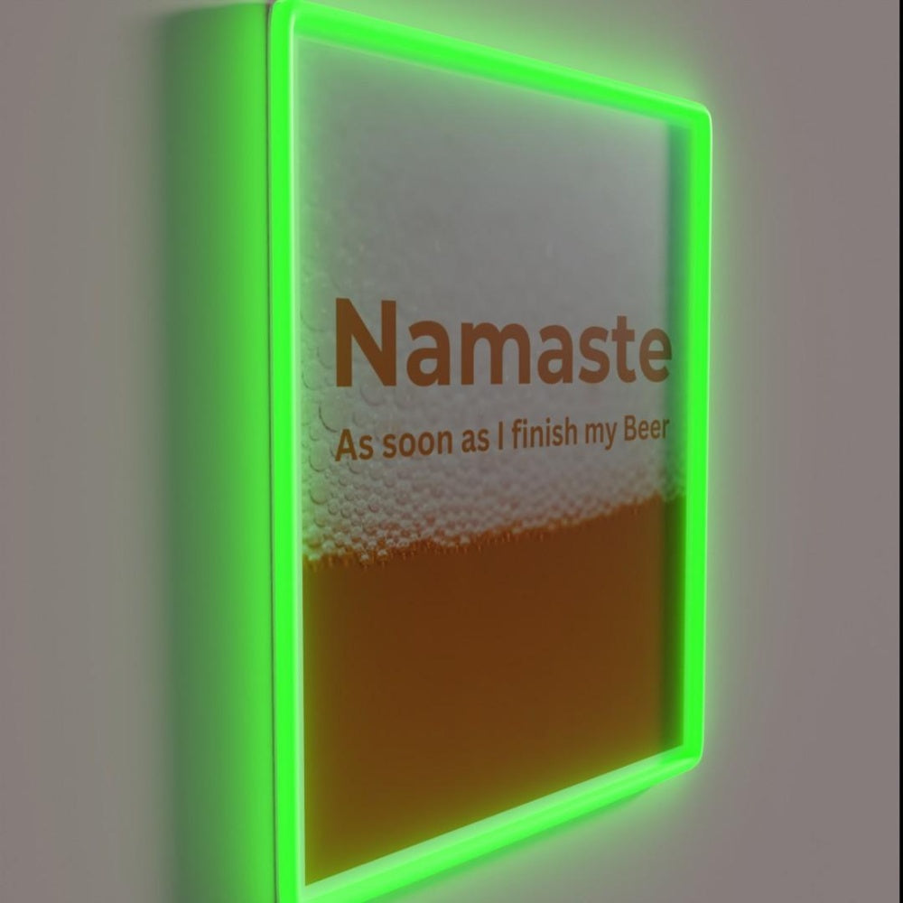 Namaste As Soon As I Finish My Beer Rgb Led Neon Sign