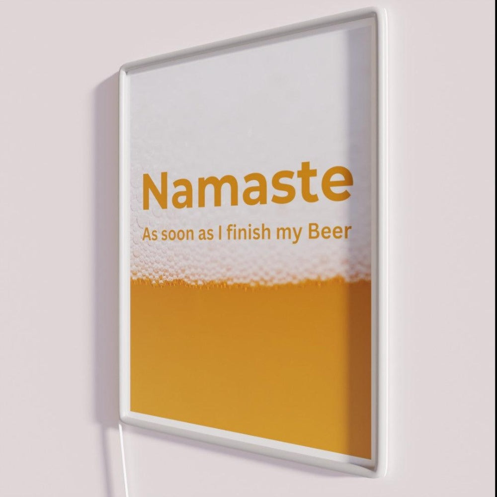 Namaste As Soon As I Finish My Beer Rgb Led Neon Sign
