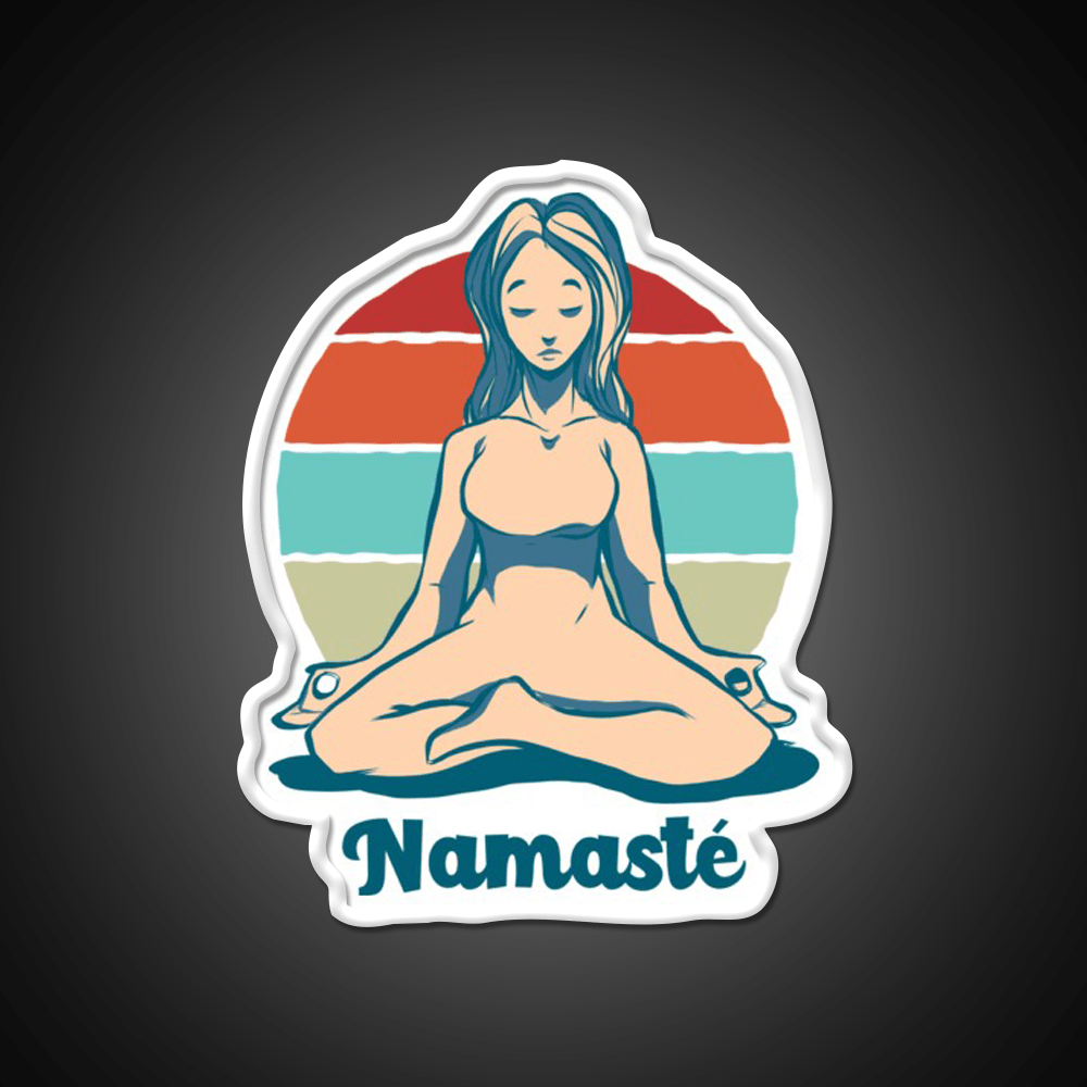 Namaste Best Yoga Girl Yoga Led Neon Sign For Wellness Space Rgb Color - Shineneon