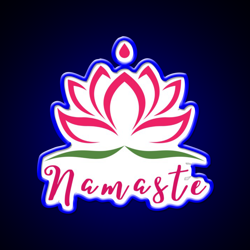 Namaste For Your Inner Peace With Yoga Led Neon Sign Rgb Color