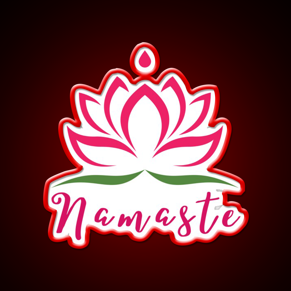 Namaste For Your Inner Peace With Yoga Led Neon Sign Rgb Color