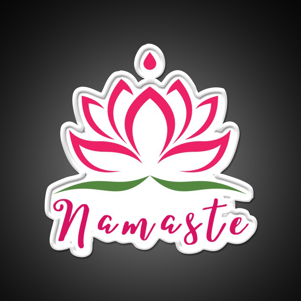 Namaste For Your Inner Peace With Yoga Led Neon Sign Rgb Color