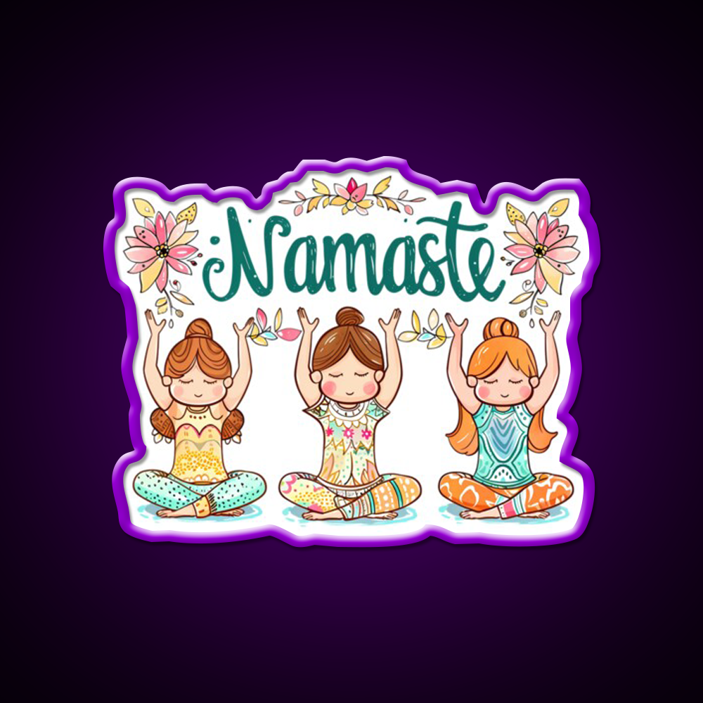 Namaste Yoga Led Neon Sign For Wellness Space Rgb Color