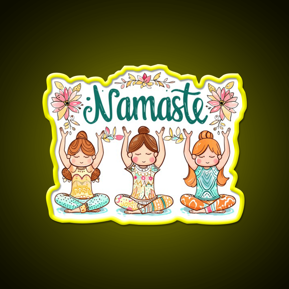 Namaste Yoga Led Neon Sign For Wellness Space Rgb Color - Shineneon
