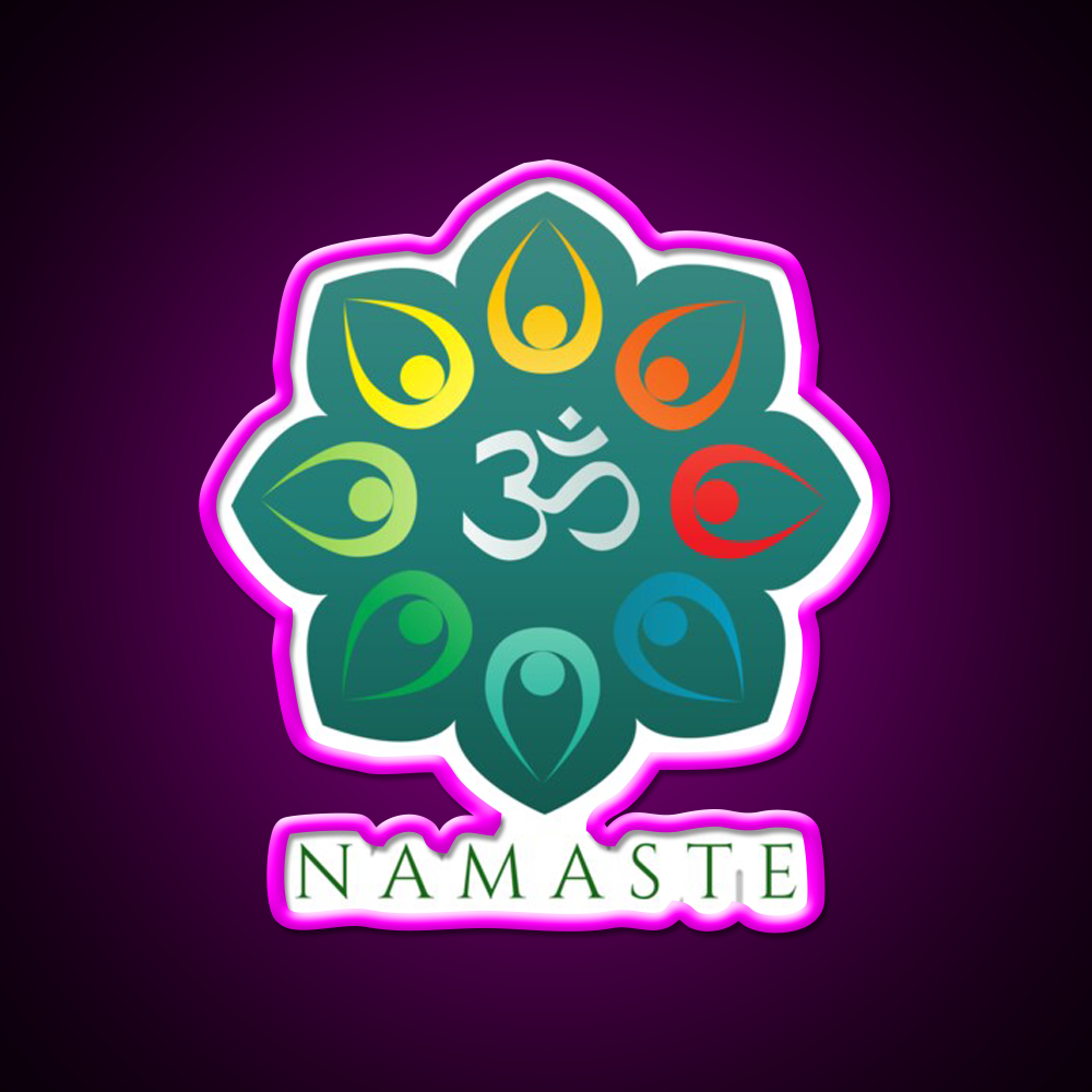 Namaste Yoga Led Neon Sign For Wellness Space Wall Art Light Rgb Color