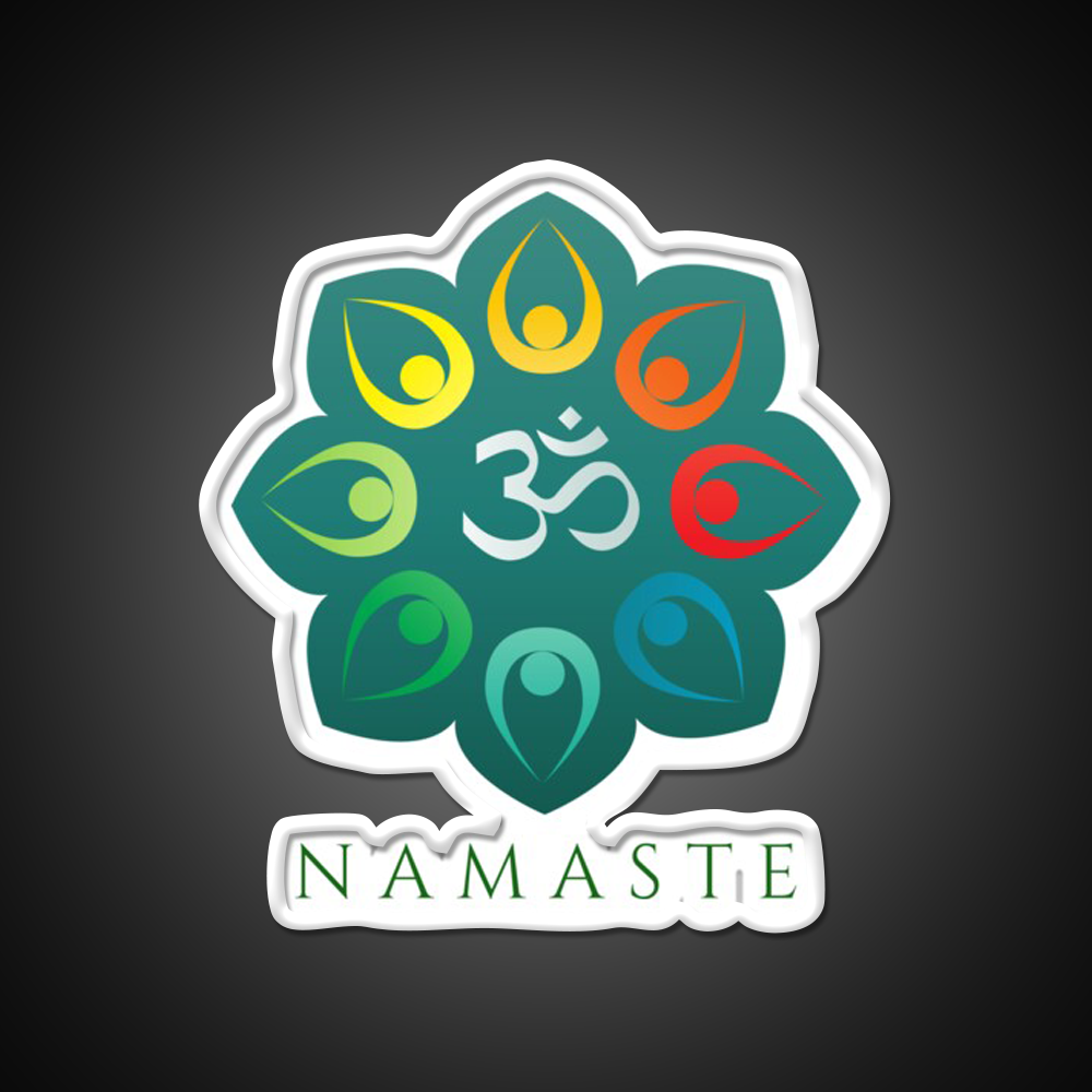 Namaste Yoga Led Neon Sign For Wellness Space Wall Art Light Rgb Color