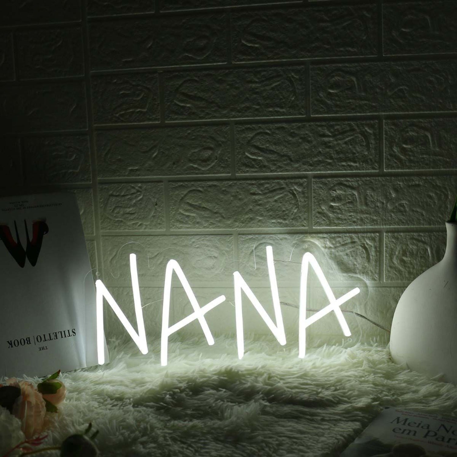 Nana White Name Led Neon Sign - Shineneon