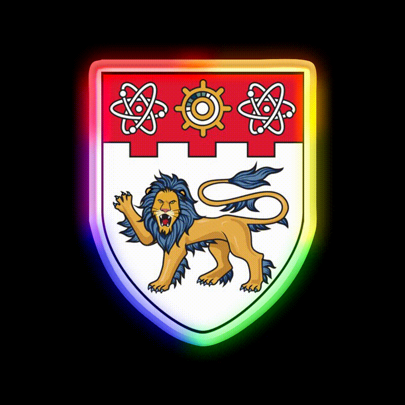 Nanyang Technological University Shield Asian Cultural Led Neon Sign Rgb Color - LED neon sign close-up detail