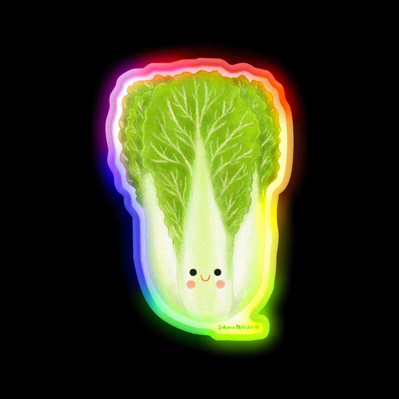 Napa Cabbage Led Neon Sign Chinese Food Rgb Color