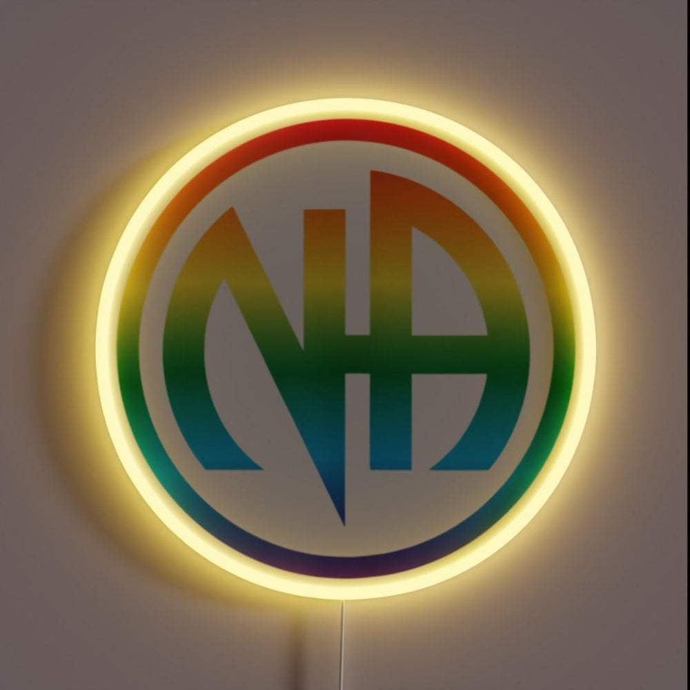 Narcotics Clean Sober Proud Sobriety Lgbt Gay Rgb Led Neon Sign