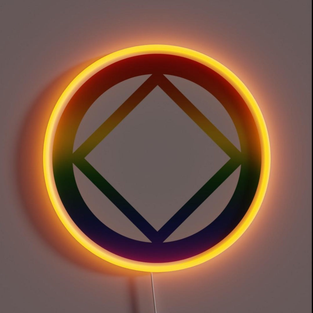 Narcotics Rainbow Pride Symbol Rgb Led Neon Sign - Custom LED neon sign front view