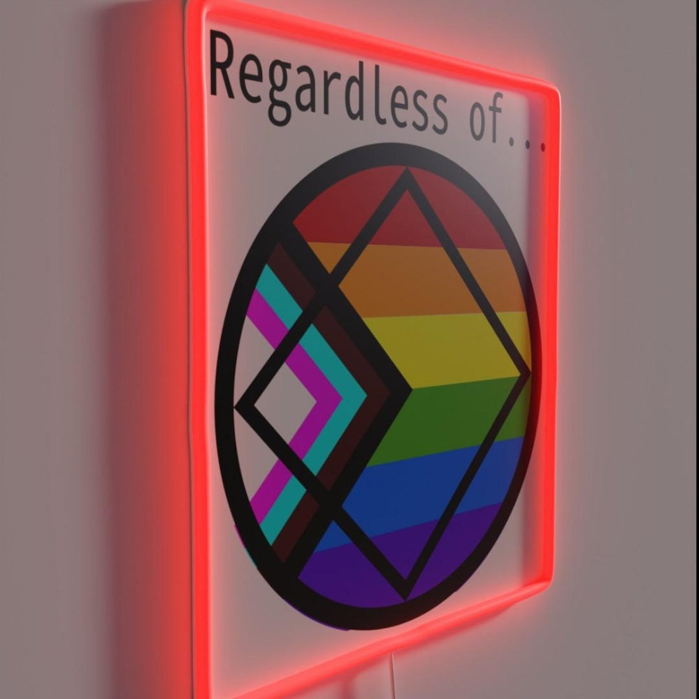 Narcotics Regardless Of Rgb Led Neon Sign - LED neon sign close-up detail