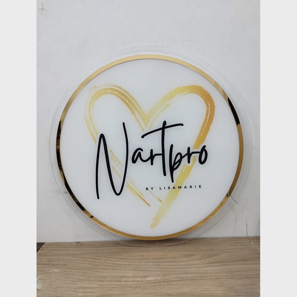 Nartpro By Lisamarie Acrylic Business Logo Sign - Shineneon