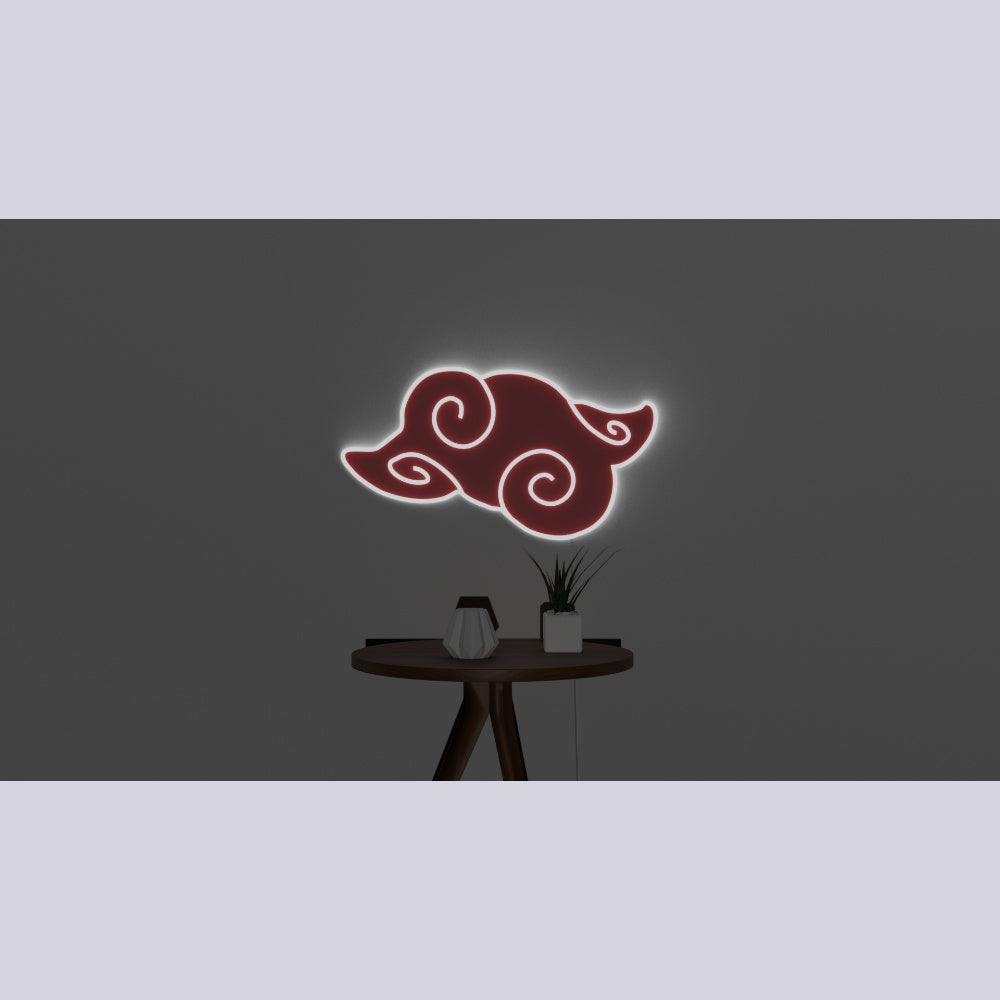 Naruto Cloud Akatsuki Neon Sign