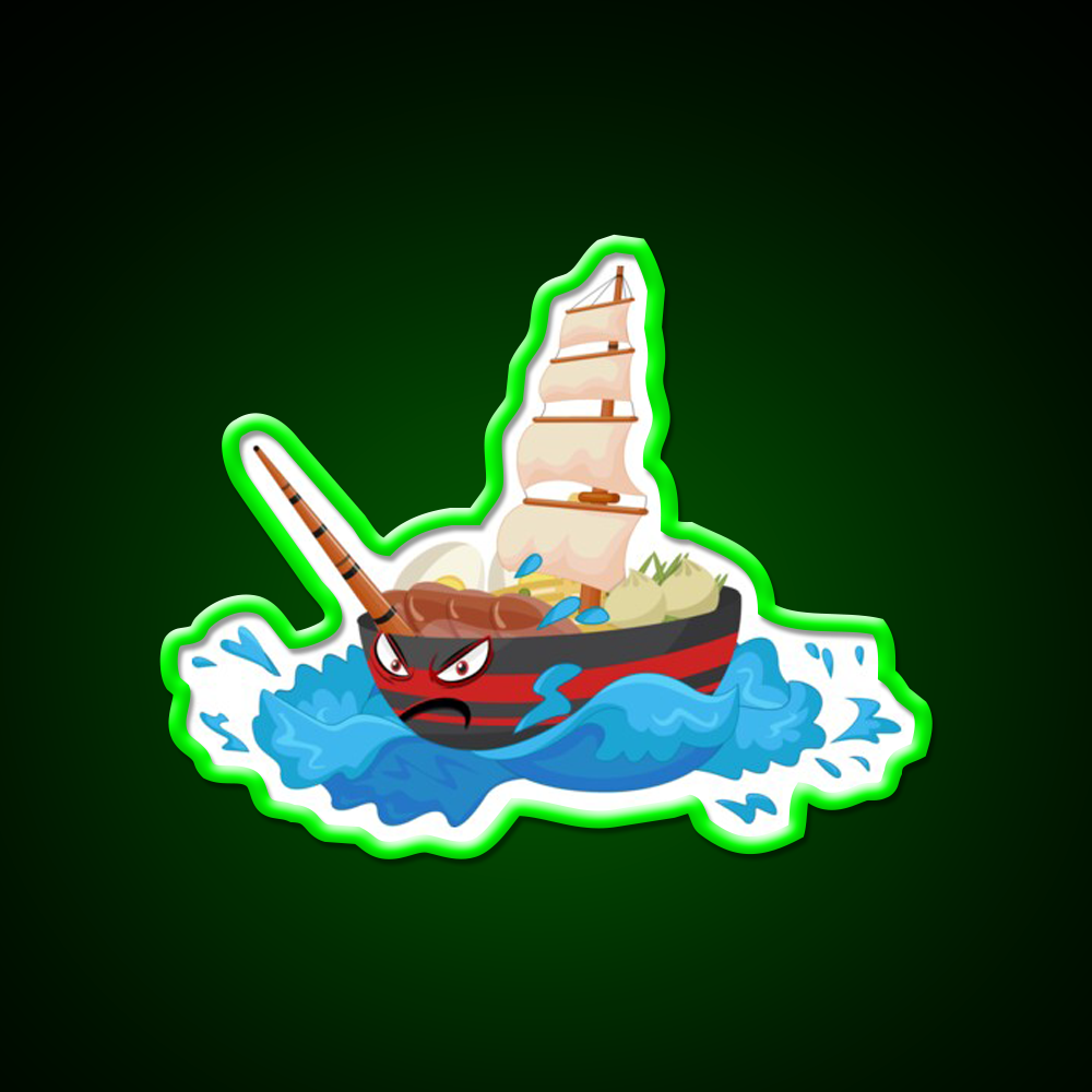 Narwhal Whale Ramen Bowl Japanese Gift Led Neon Sign Chinese Food Rgb Color