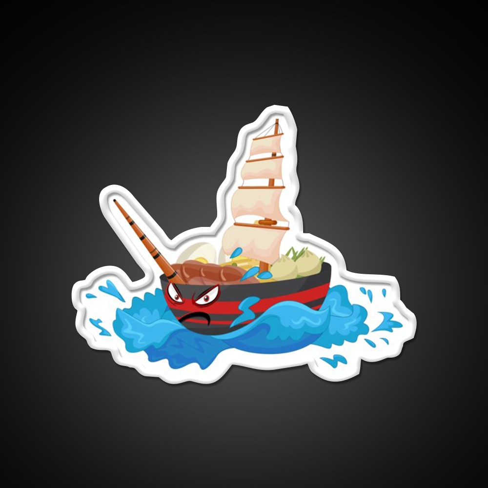 Narwhal Whale Ramen Bowl Japanese Gift Led Neon Sign Chinese Food Rgb Color