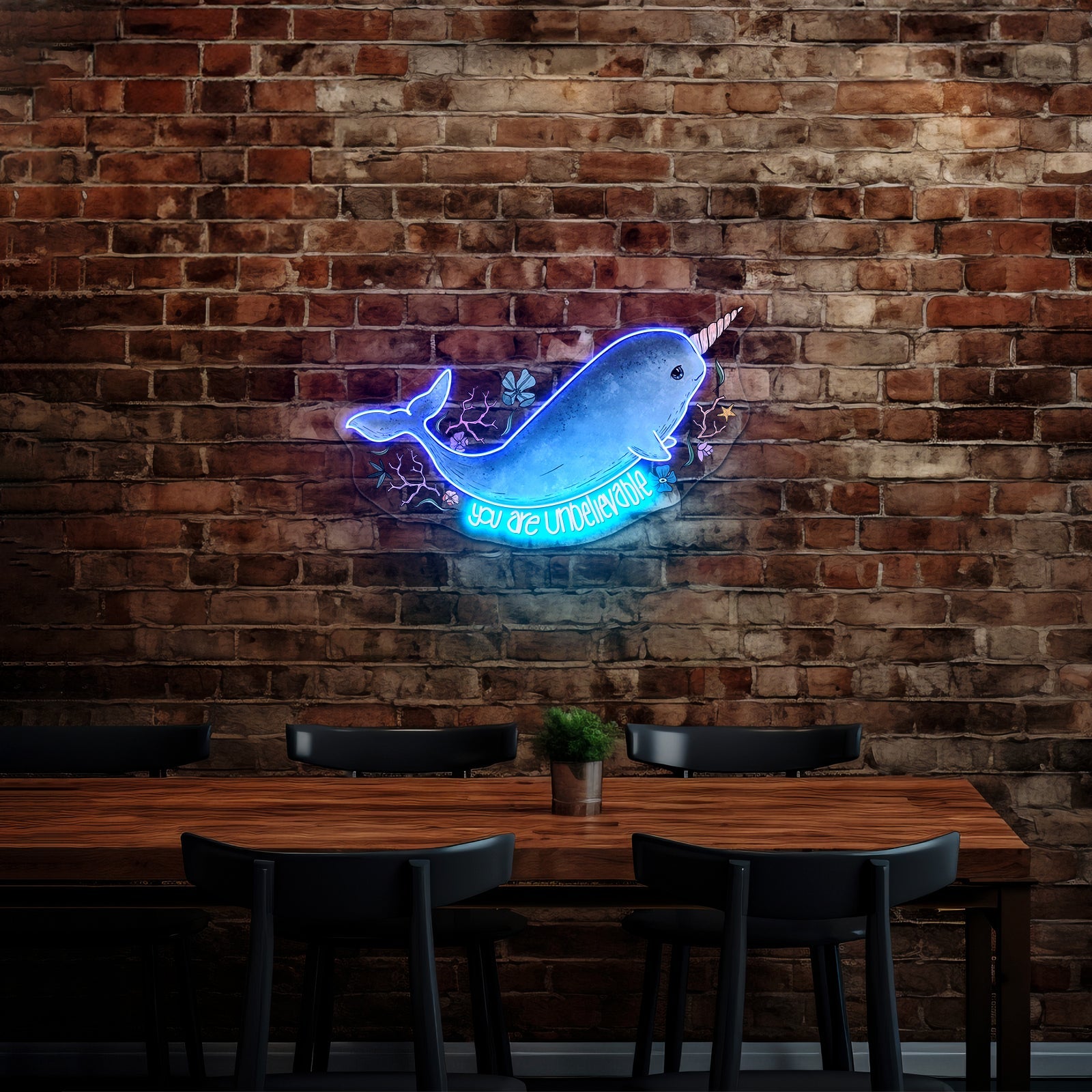 Narwhal You Are Unbelievable Artwork Personalized Neon Signs - Shineneon