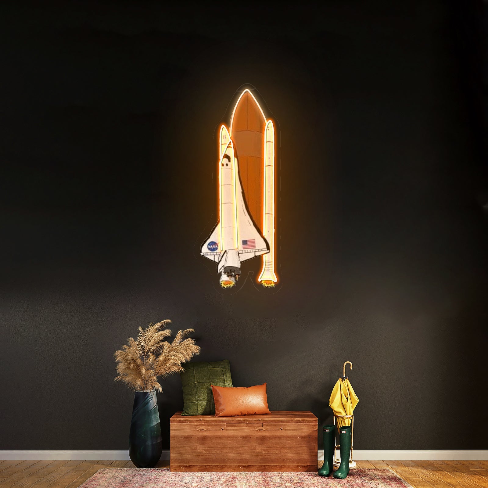 Nasa Spaceship Artwork Neon Sign For Wedding - Shineneon