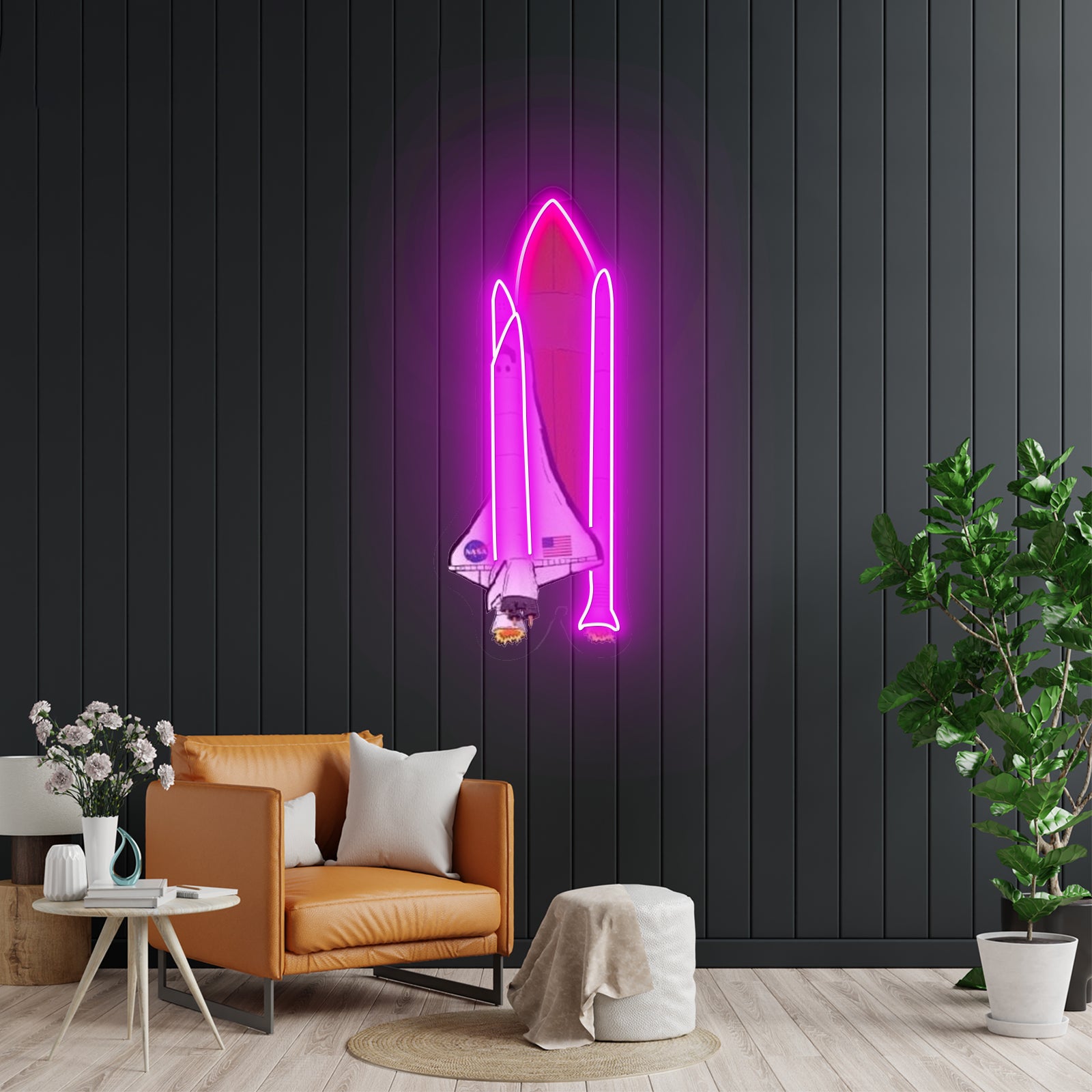 Nasa Spaceship Artwork Neon Sign For Wedding