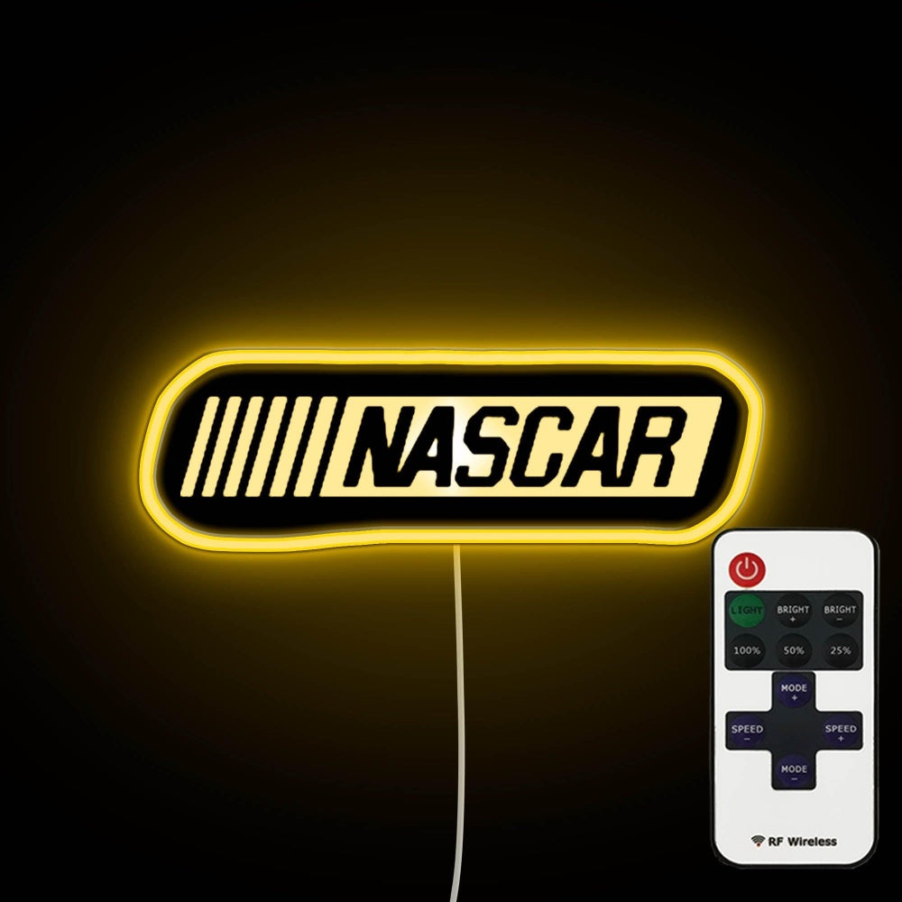 Nascar Logo Neon Sign - Custom LED neon sign front view