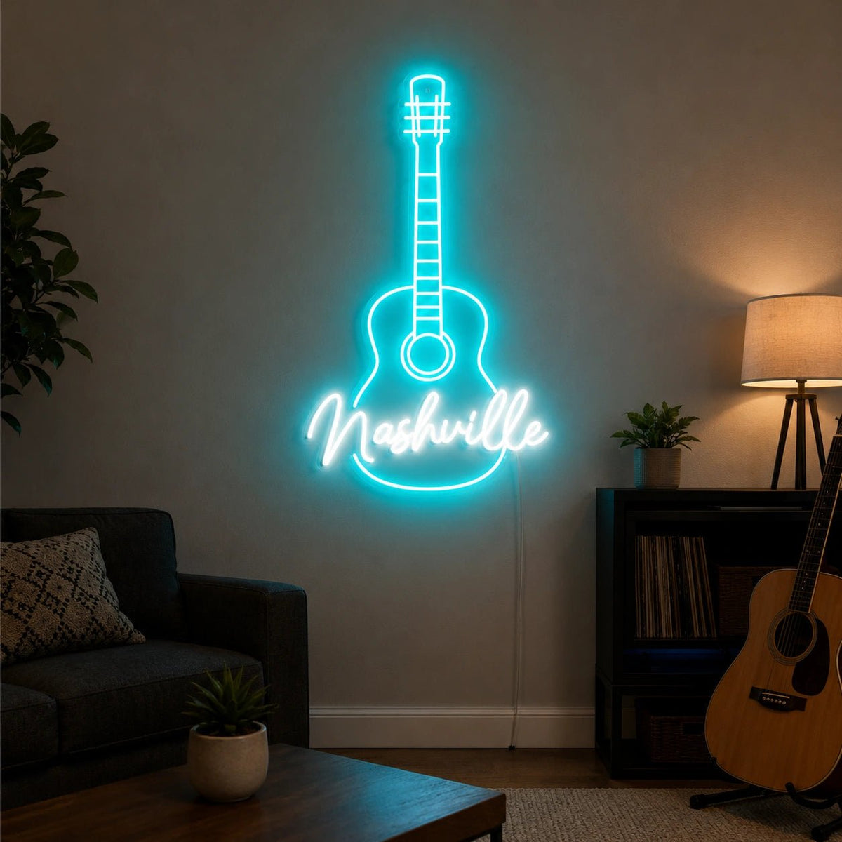 Nashville Acoustic Guitar LED Neon Sign - Shineneon