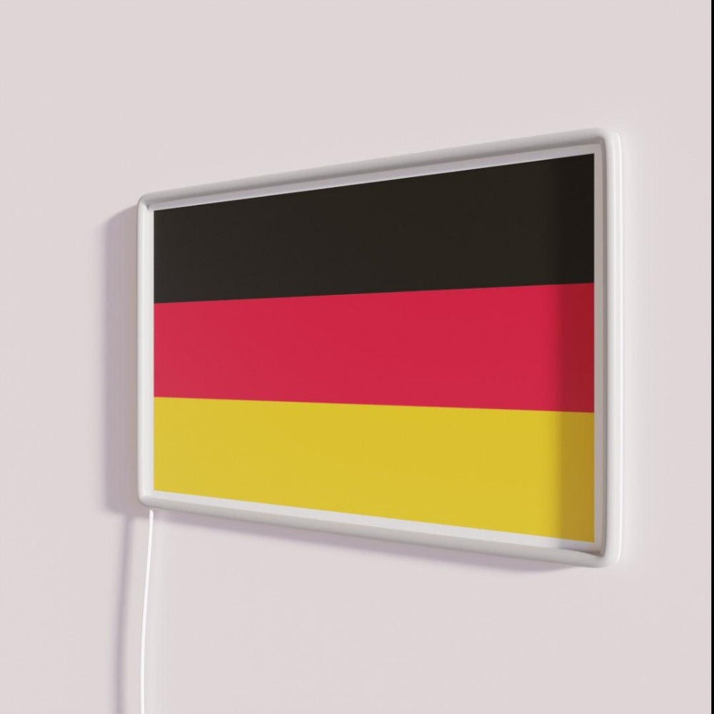 National Flag Of Germany Rgb Led Neon Sign - Neon sign mounted on wall in room