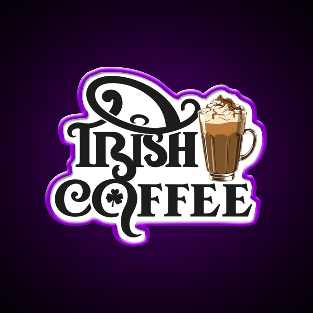 National Irish Coffee Day January Cafe Led Neon Sign Espresso Bar Art Rgb Color