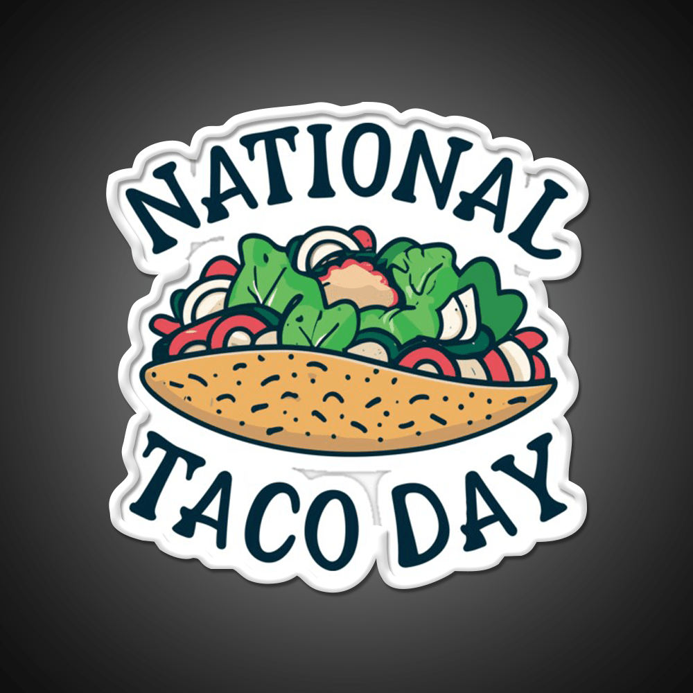 National Taco Day October 4 Taco Led Neon Sign Mexican Food Sign Rgb Color - Shineneon