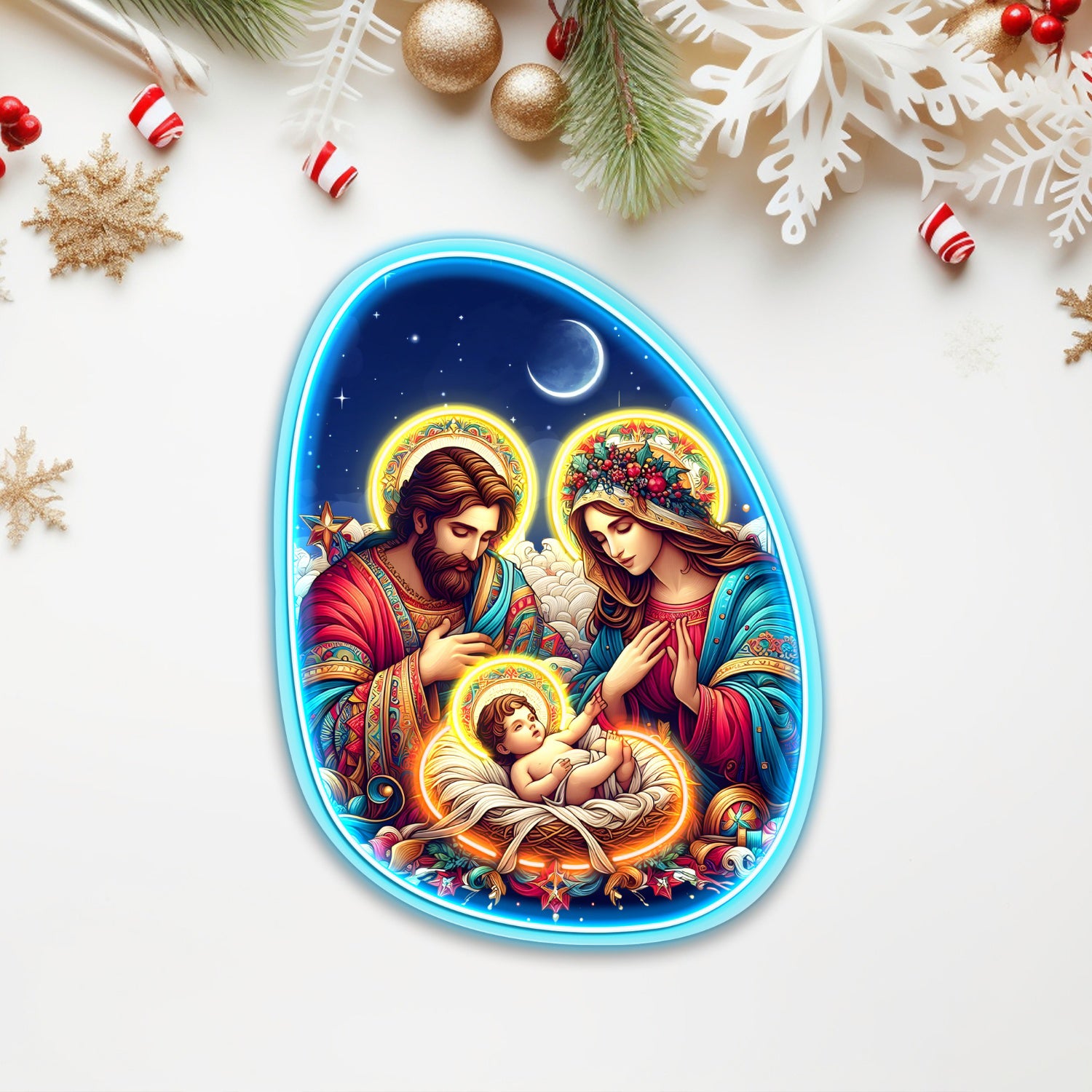 Nativity Scene Acrylic Led Neon Sign | Shineneon