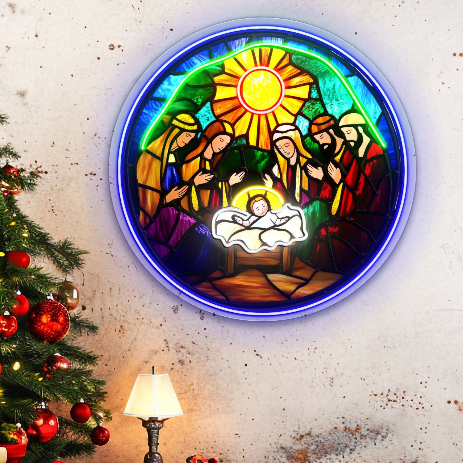 Nativity Scene Neon Light Acrylic Deco | Shineneon